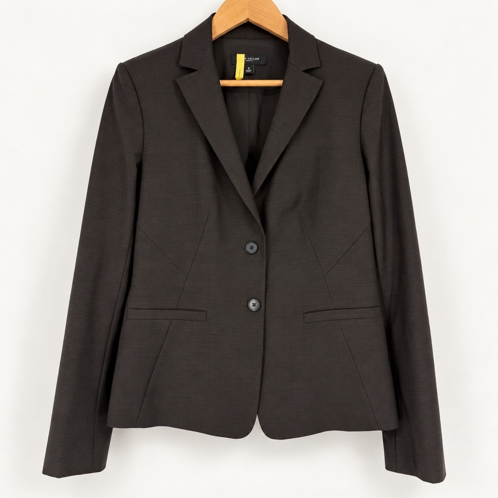 Ann Taylor 4 Wool Blend Blazer Professional Career Tailored Workwear Academia